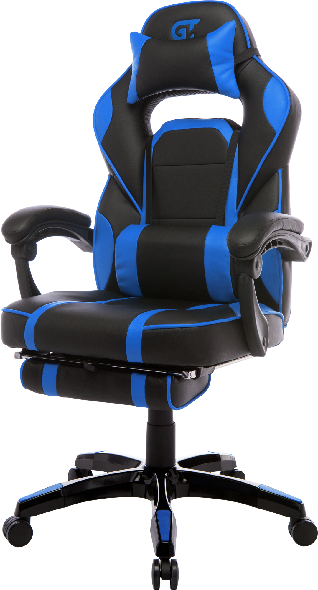 Геймерское кресло GT Racer черное с синим (X-2749-1 Black/Blue) - фото 3