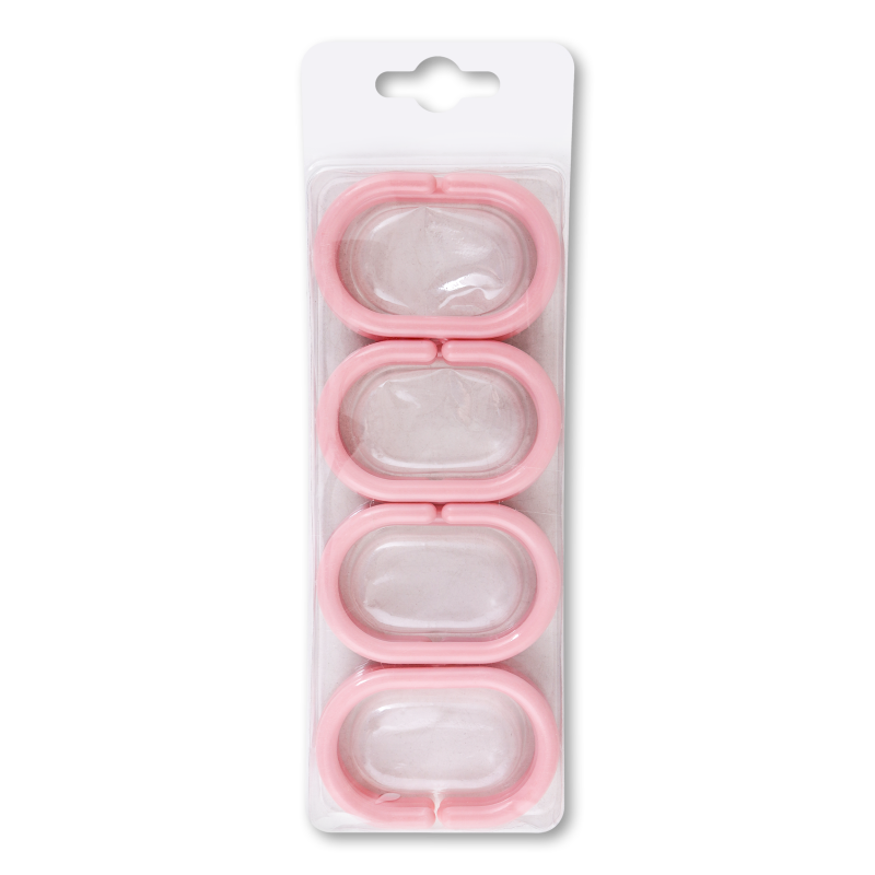 Кольца для шторы в ванной Offtop, 12 шт., розовый (855740) - фото 1