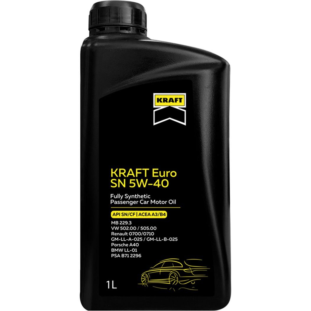 Масло моторное Kraft Euro SN 5W-40, 1 л - фото 1