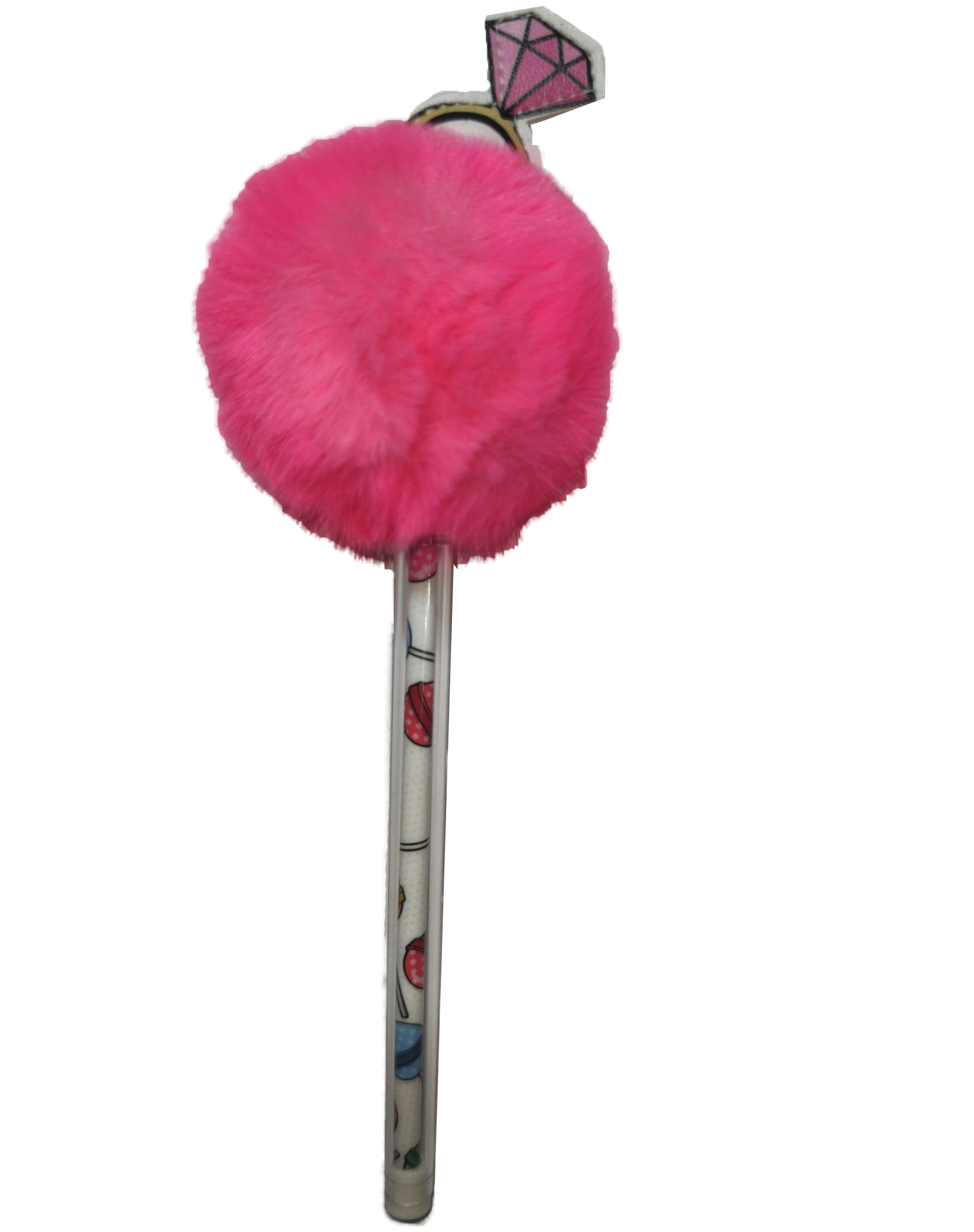 Ручка кулькова Offtop Помпон, рожевий (849922) - фото 1