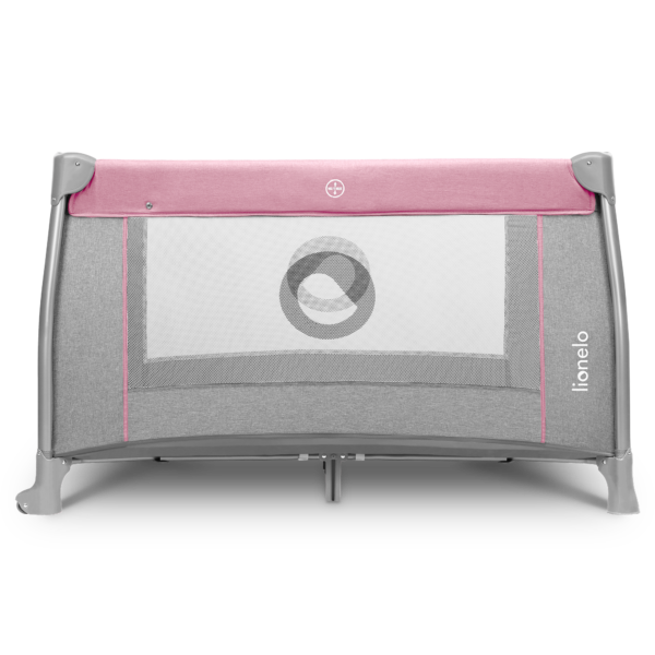 Манеж-ліжечко Lionelo Thomi, сірий з рожевим (LO.TM03) - фото 1