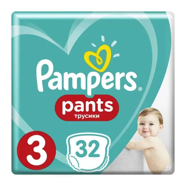 Підгузки-трусики Pampers Pants 3 (6-11 кг), 32 шт. - фото 1