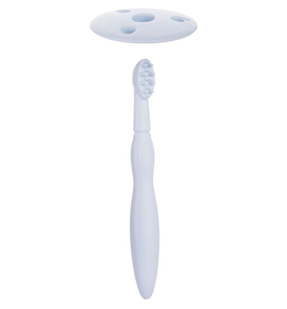 Силіконова щітка для зубів Canpol babies з обмежувачем, блакитний (51/500_blu) - фото 4