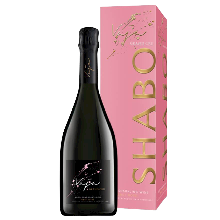 Вино ігристе Shabo Vaja Grand Cru, рожеве, брют, подарункова упаковка, 13%, 0,75 л - фото 1