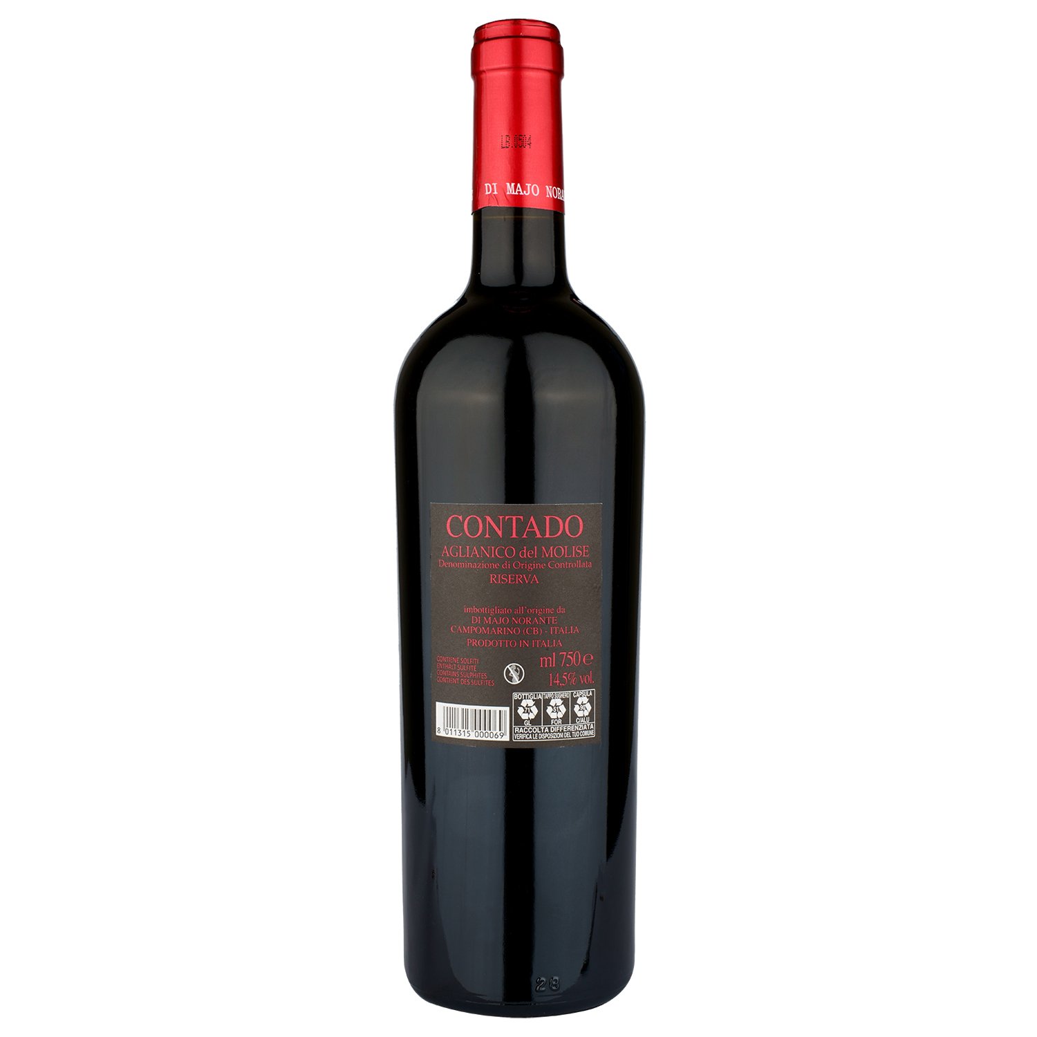 Вино Di Majo Norante Contado Riserva, червоне, сухе, 0,75 л - фото 2