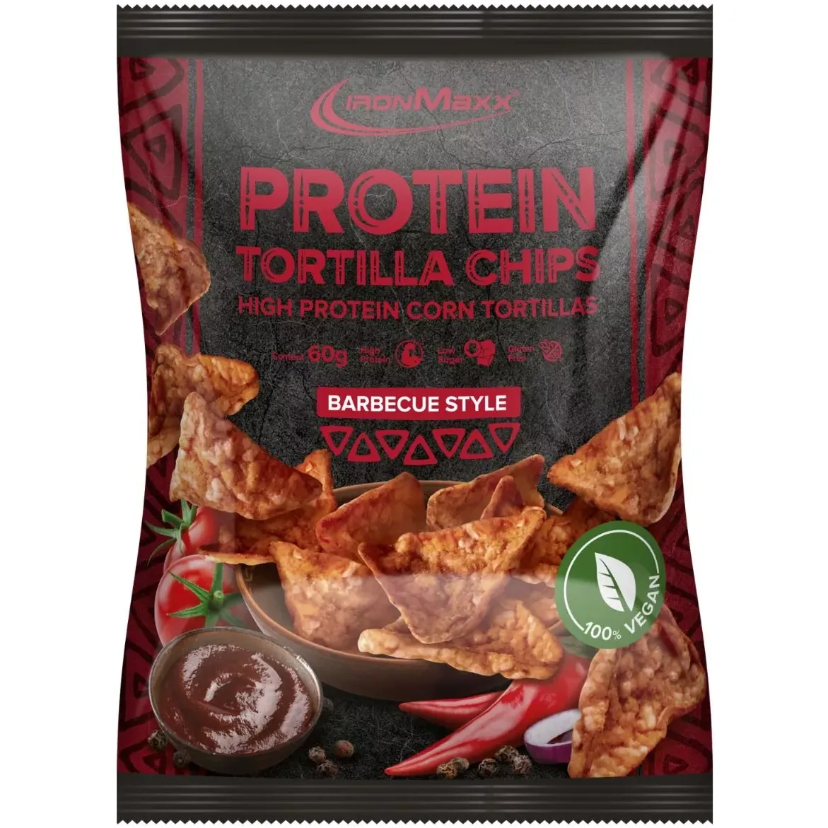 Протеиновые чипсы IronMaxx Protein Tortillas Барбекю 60 г - фото 1