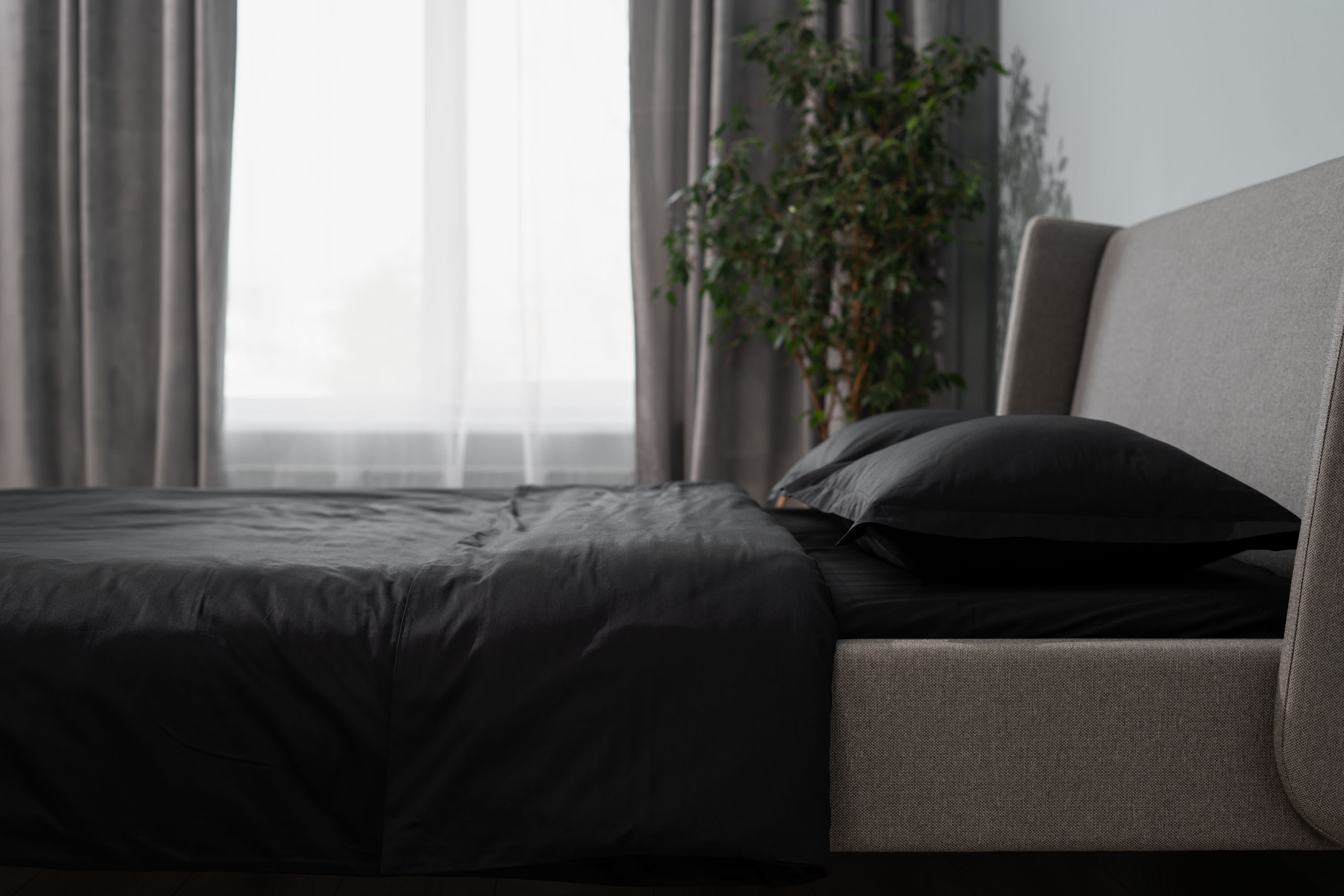 Комплект постельного белья Ardesto Mix&Match Premium сатин двуспальный евро черный (ART2022SL) - фото 16