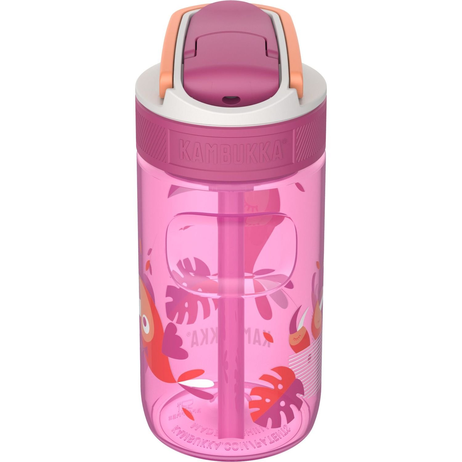 Пляшка для води дитяча Kambukka Lagoon Kids Toekan Love, 400 мл, рожева (11-04046) - фото 2