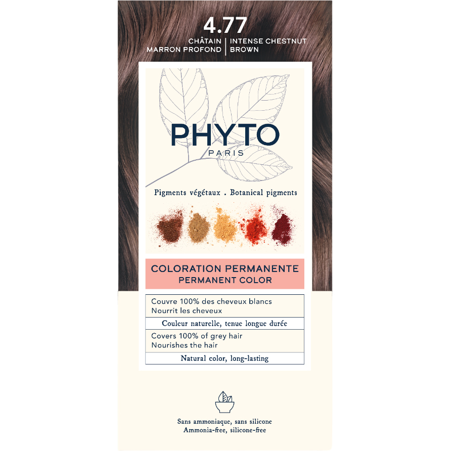 Крем-фарба для волосся Phyto Phytocolor, відтінок 4.77 (шатен, темний каштановий), 112 мл (РН10019) - фото 1