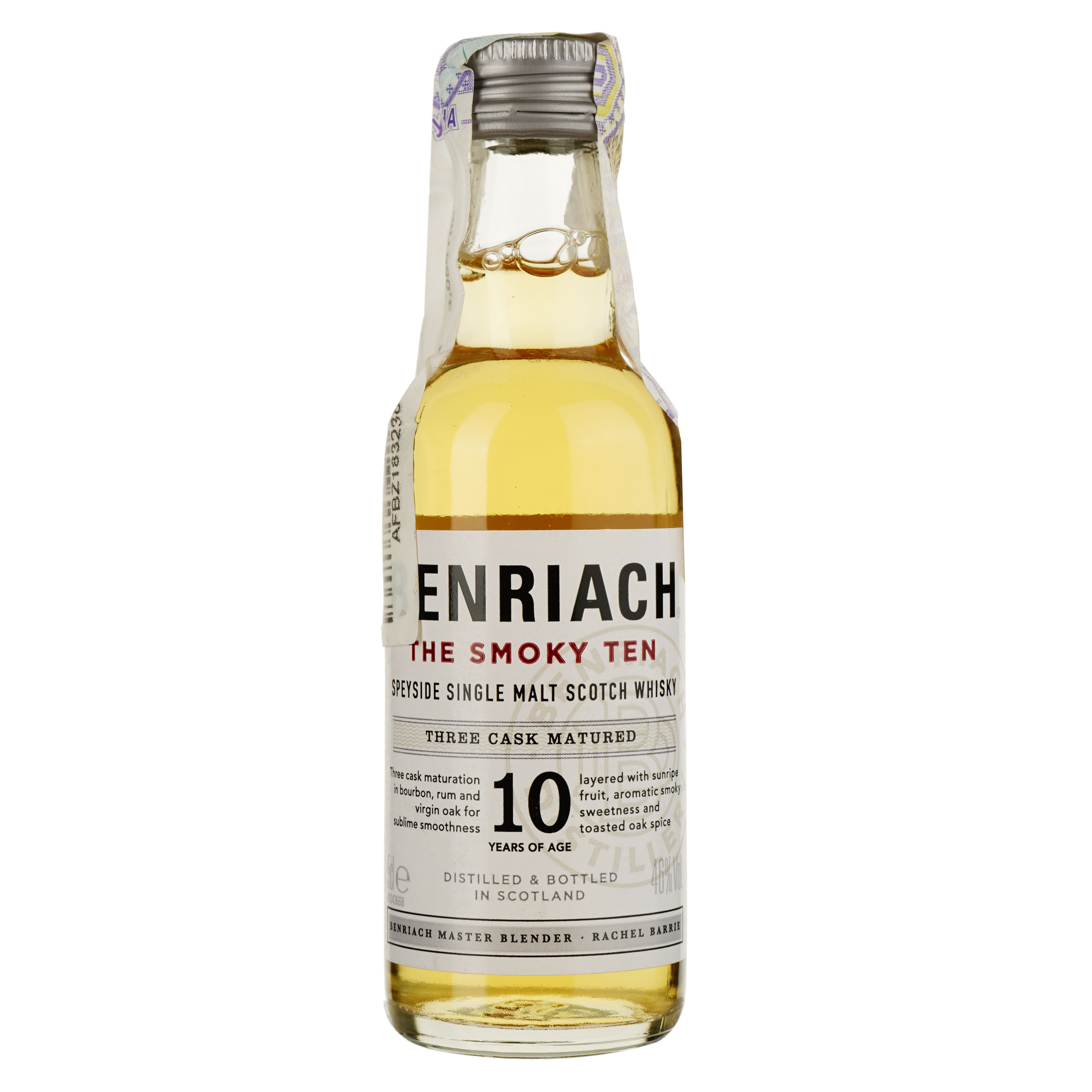 Виски BenRiach The Smoky 10 yo Single Malt Scotch Whisky 46% 0.05 л - фото 1