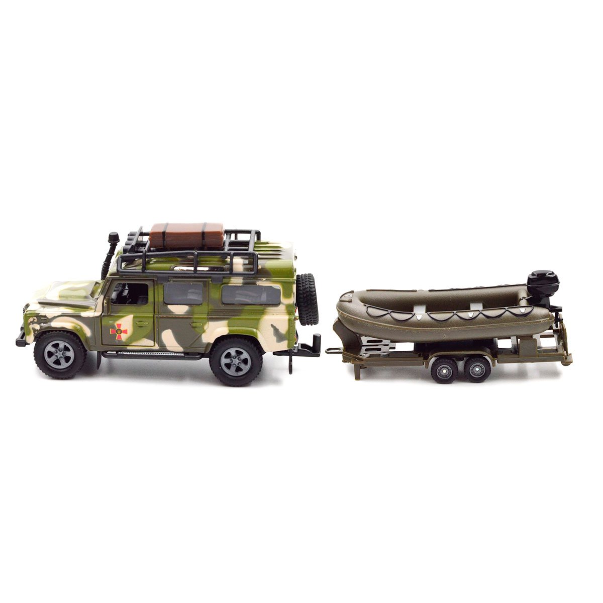 Ігровий набір TechnoDrive Land Rover Defender Military з човном (520191.270) - фото 2