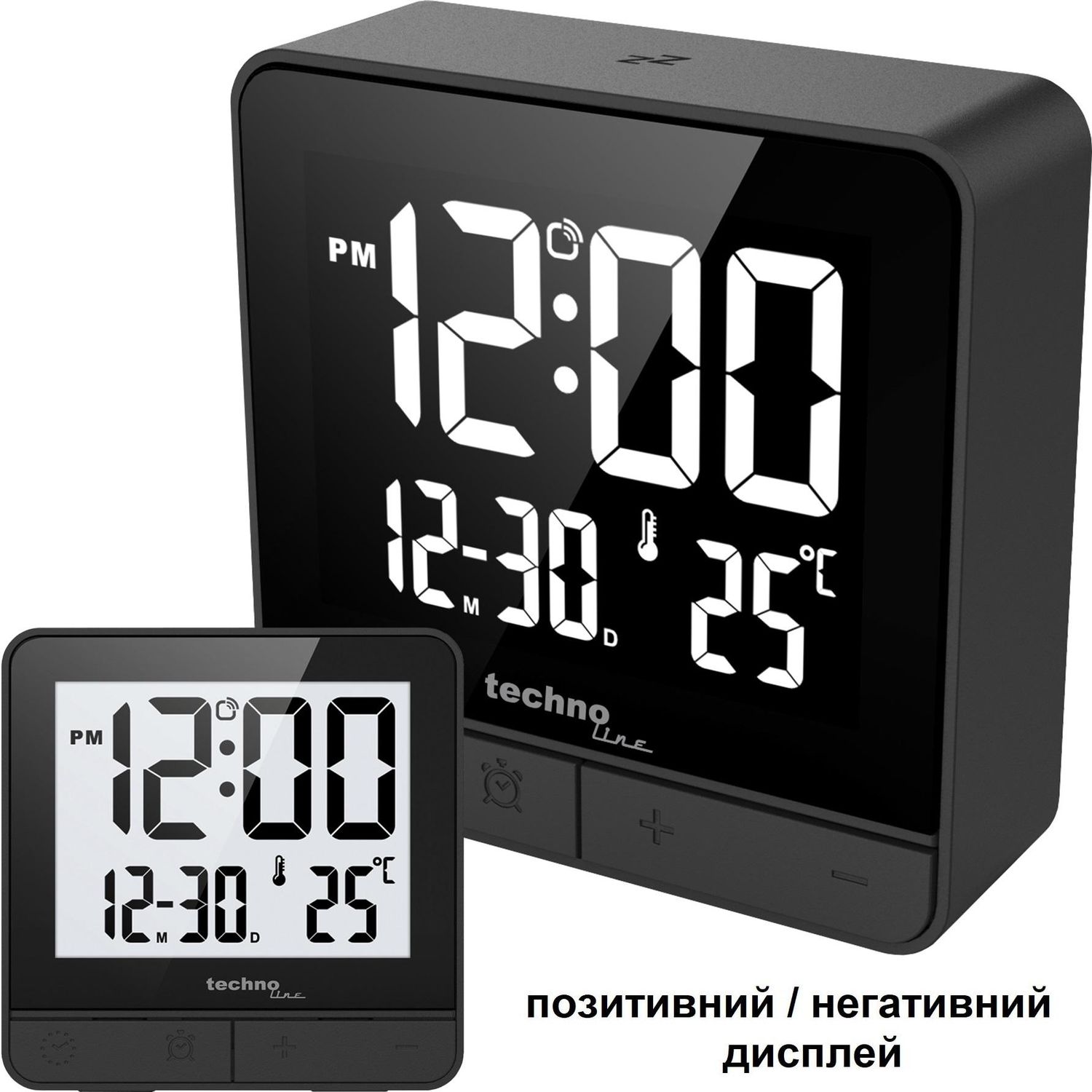 Часы настольные Technoline WT375 Black (WT375) - фото 1