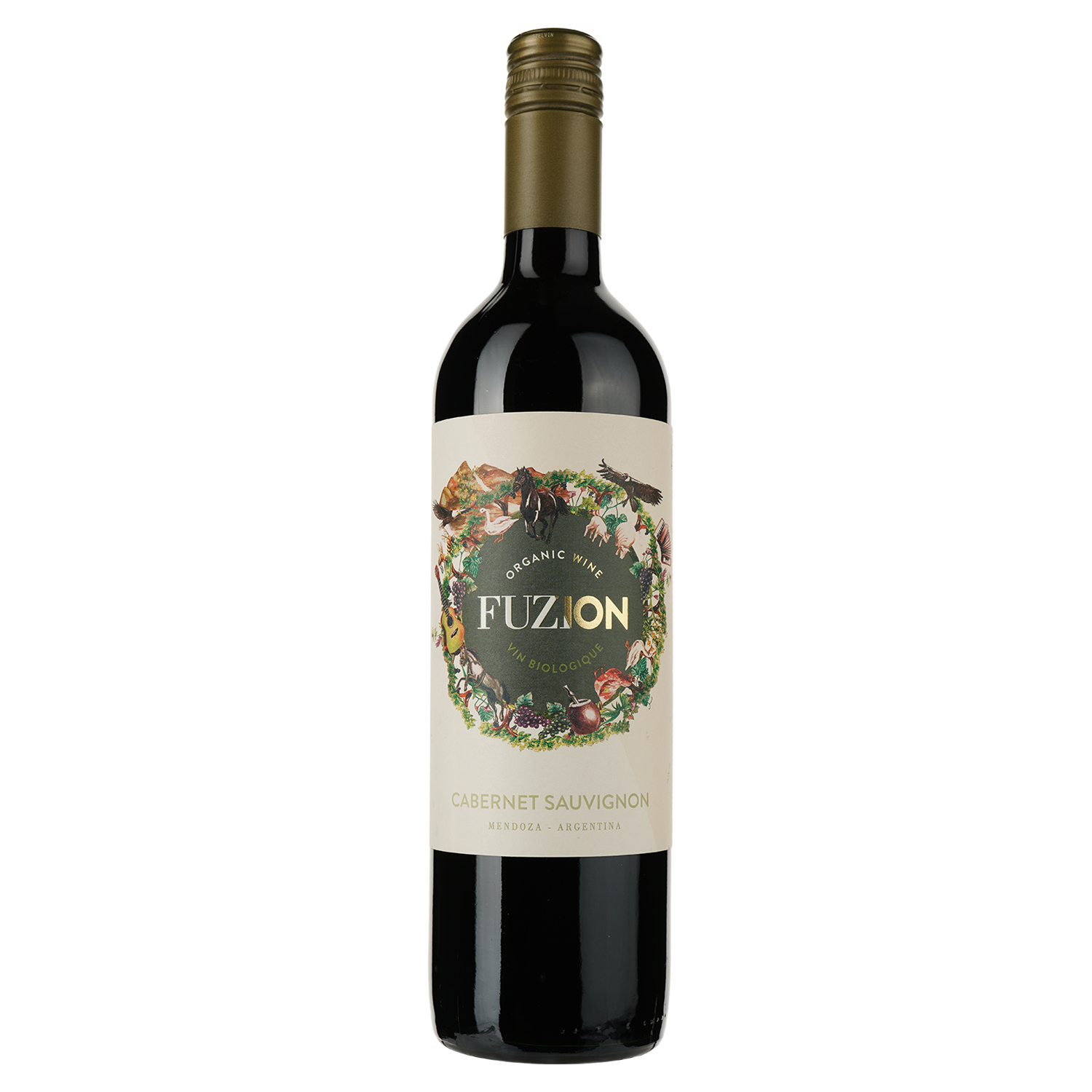 Вино Fuzion Organic Cabernet Sauvignon, червоне, сухе, 13,5%, 0,75 л (37653) - фото 1