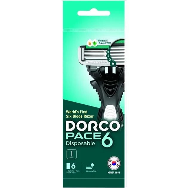 Бритва одноразовая Dorco Pace6 6 лезвий, 1 шт. - фото 1