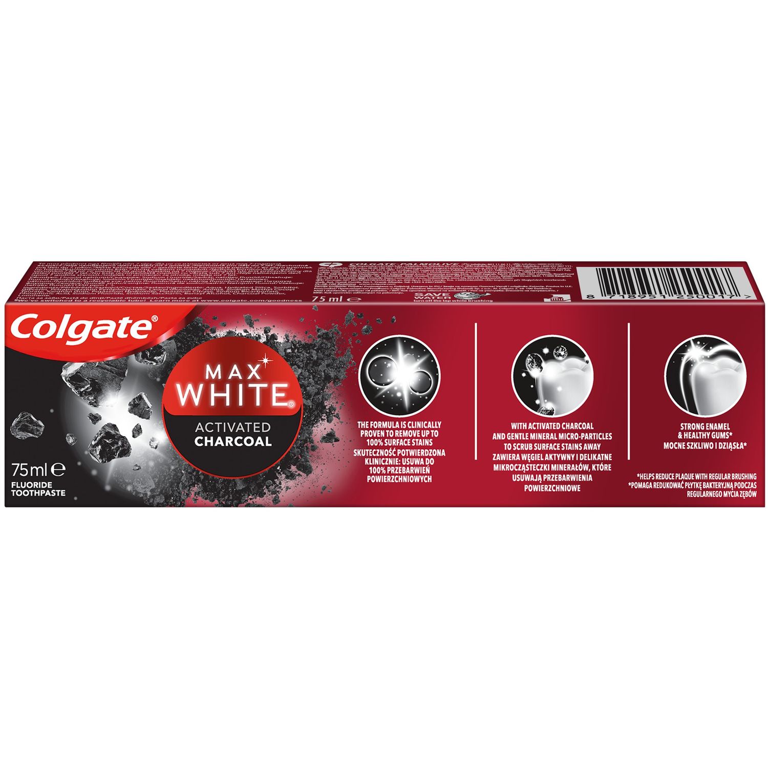 Зубна паста Colgate Max White Activated Charcoal 75 мл - фото 7