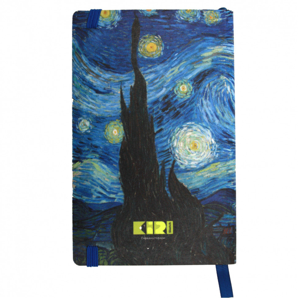 Записная книжка Kiri sketch из Нанокрафта Ван Гог Звездная ночь 20202-KR в точку мягкая обложка 96 листов - фото 2