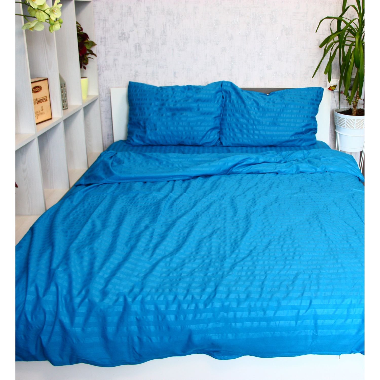 Комплект постільної білизни LightHouse Mf Stripe Mavi, полуторний, синій (604774) - фото 2