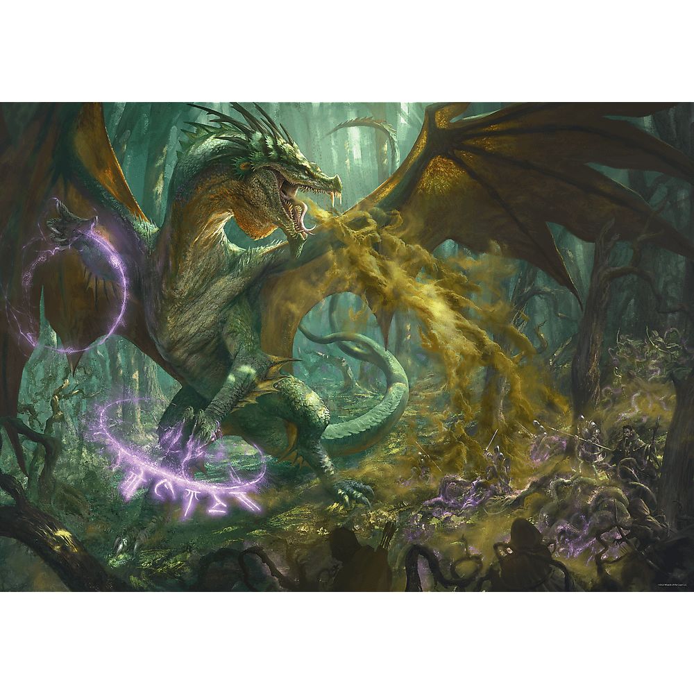 Пазли Trefl Безмежна колекція: Зелений дракон 1000 елементів - фото 3
