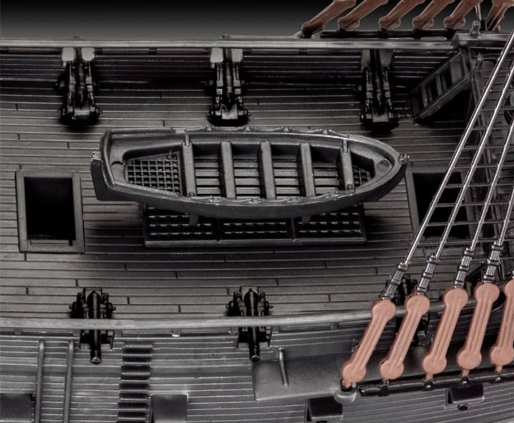 Сборная модель Revell Набор Пиратский корабль Черная Жемчужина, уровень 3, масштаб 1:150, 112 деталей (RVL-65499) - фото 6