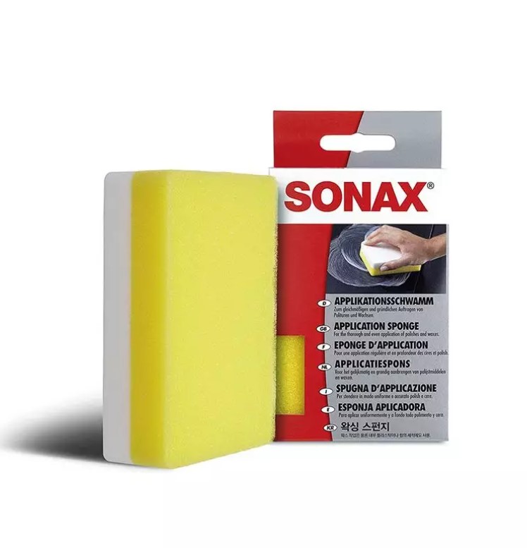 Губка для нанесения полиролей, восков, средств по уходу Sonax Application Sponge, Ø - 75 мм - фото 4