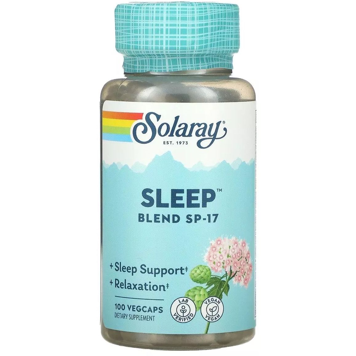 Здоровий сон Solaray Sleep Blend SP-17 суміш трав 100 вегетаріанських капсул - фото 1