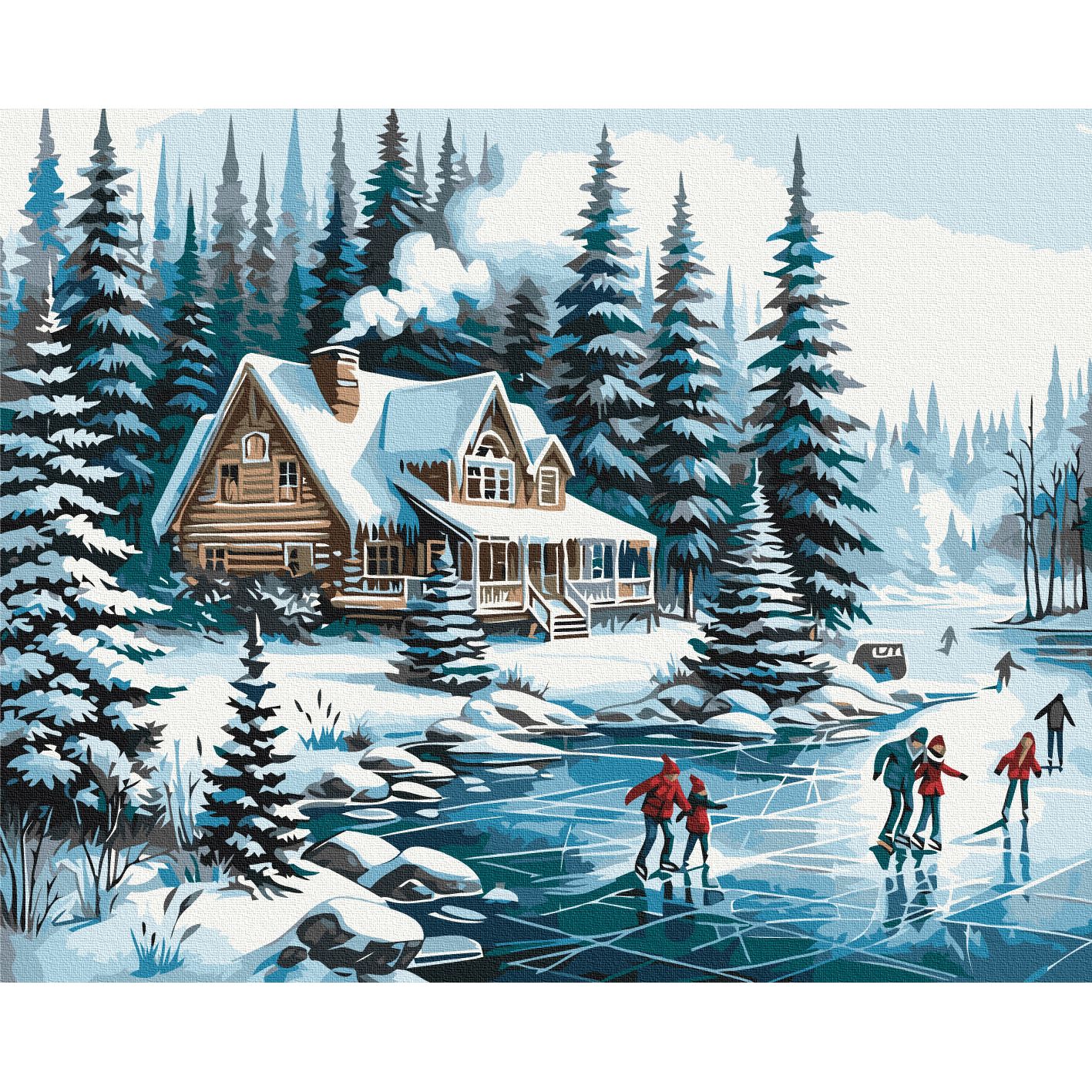 Картина по номерам Зимові канікули Brushme 40x50 см різнокольорова 000276657 - фото 1