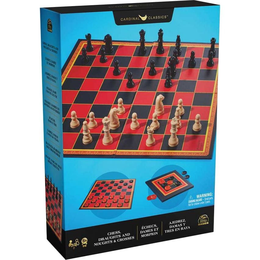Набор настольных игр Spin Master Шахматы, шашки и крестики-нолики (SM98377/6065336) - фото 1