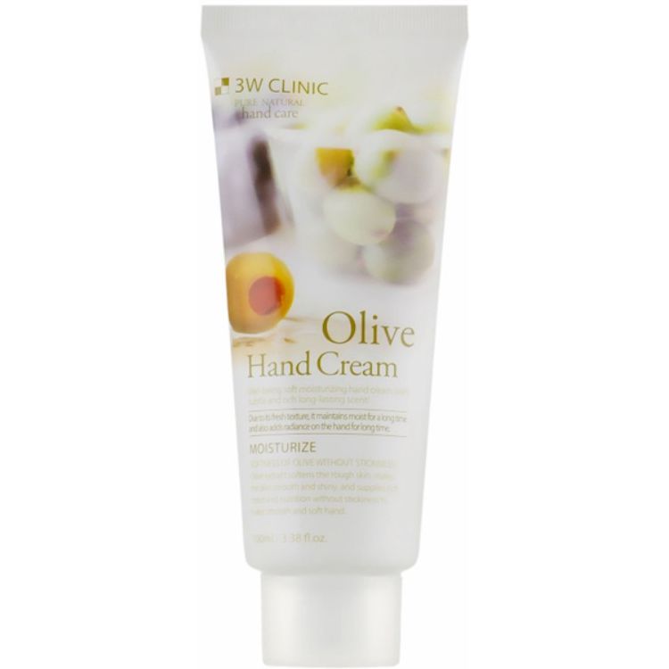 Крем для рук 3W Clinic Olive Hand Cream пом'якшуючий з екстрактом оливи 100 мл - фото 1