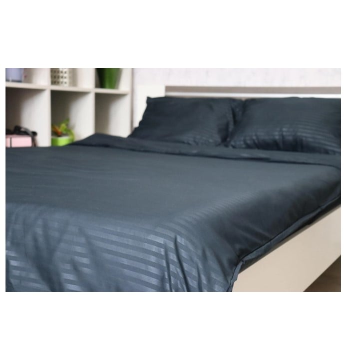 Комплект постельного белья LightHouse Stripe Аnthracite, 215х160 см, полуторный, синий (605122) - фото 2