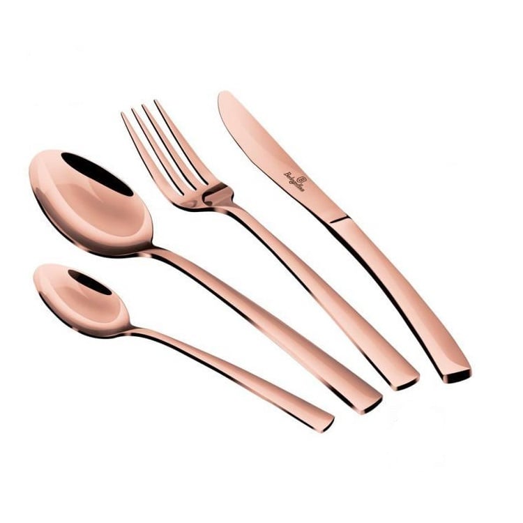 Набор столовых приборов Berlinger Haus Metallic Line Rose Gold Edition, 24 шт (BH 2637) - фото 1