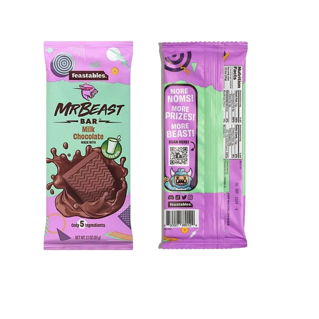 Молочний шоколад MrBeast Feastables Milk Chocolate Bar 60 г - фото 2