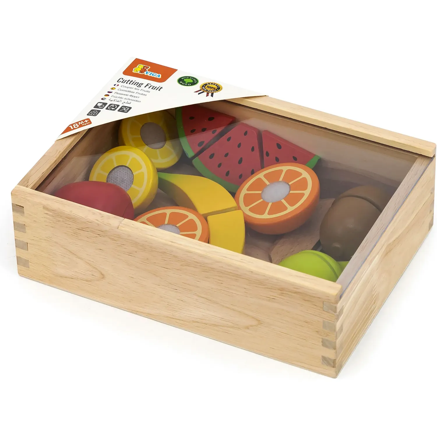 Іграшкові продукти Viga Toys Нарізані фрукти з дерева (44539) - фото 3