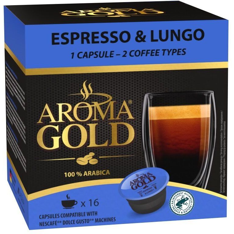 Кофе в капсулах Aroma Gold Espresso & Lungo 128 г - фото 1