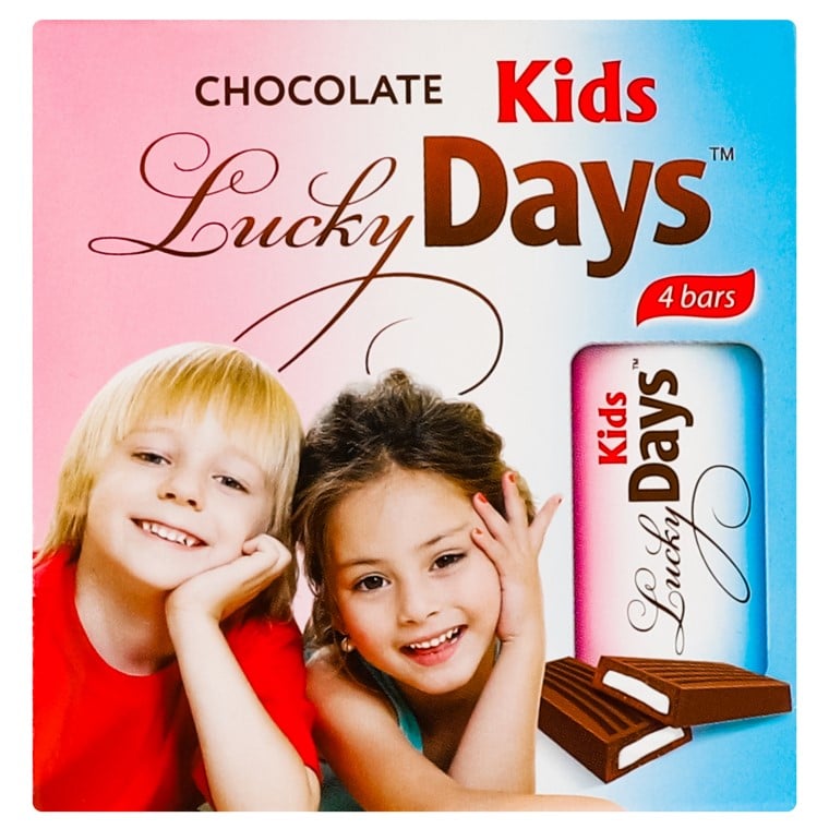 Шоколад молочний Lucky Days Kids із молочною начинкою, 50 г (887853) - фото 1