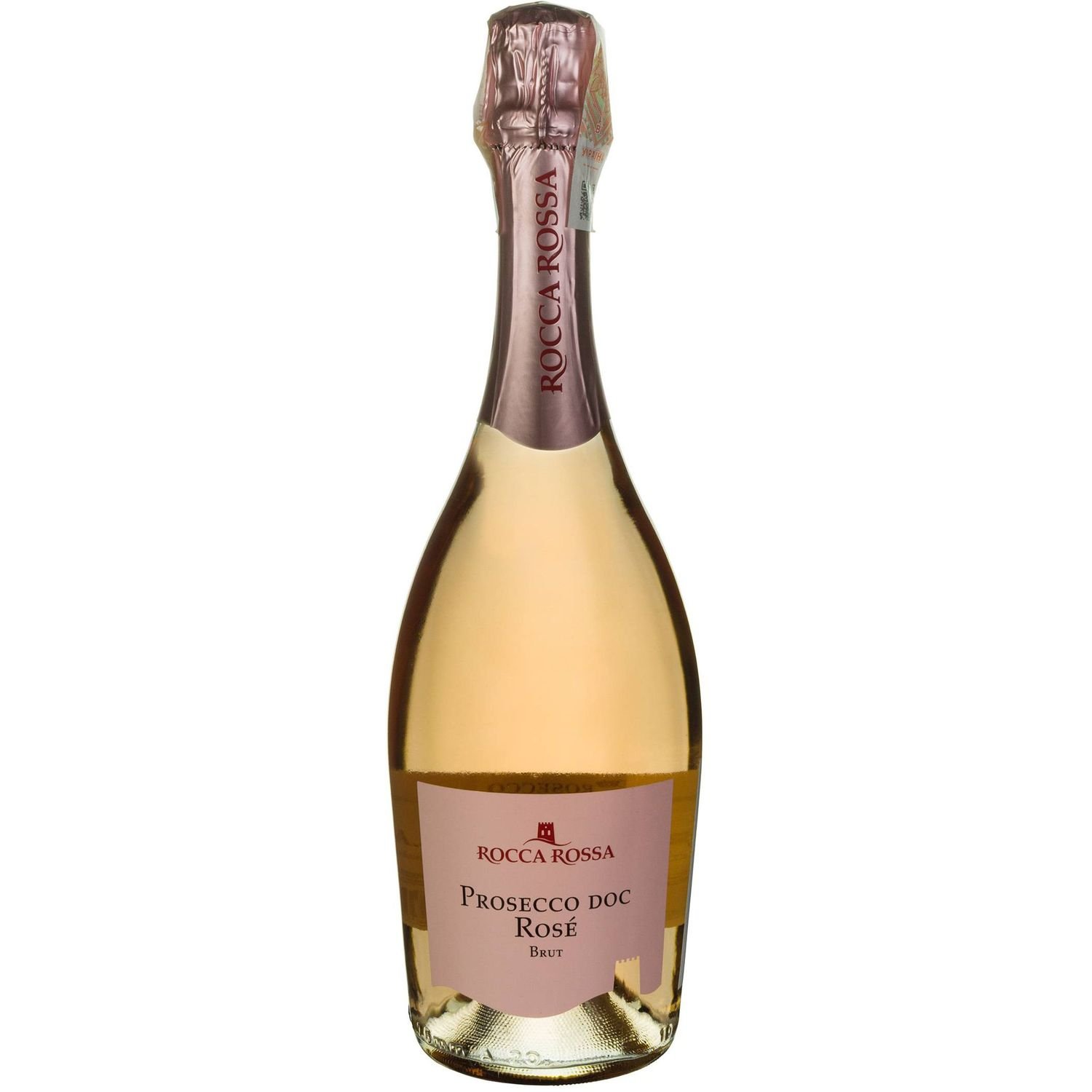 Вино ігристе Rocca Rossa Prosecco Rose Brut DOC, рожеве, брют, 0,75 л - фото 1