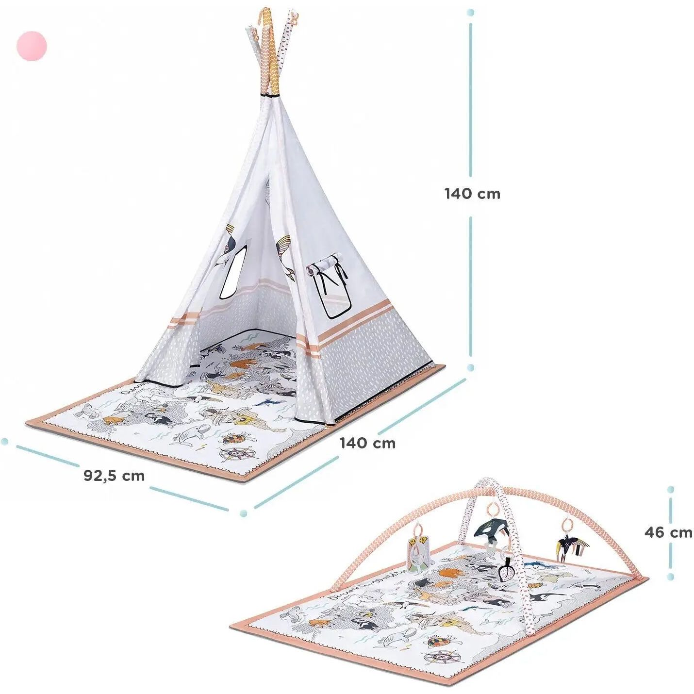 Развивающий коврик-палатка 3 в 1 Kinderkraft Tippy (00-00304277) - фото 17