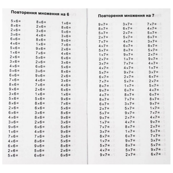 Учебное пособие Зірка Найшвидший спосіб вивчити Таблицю множення (286152) - фото 2