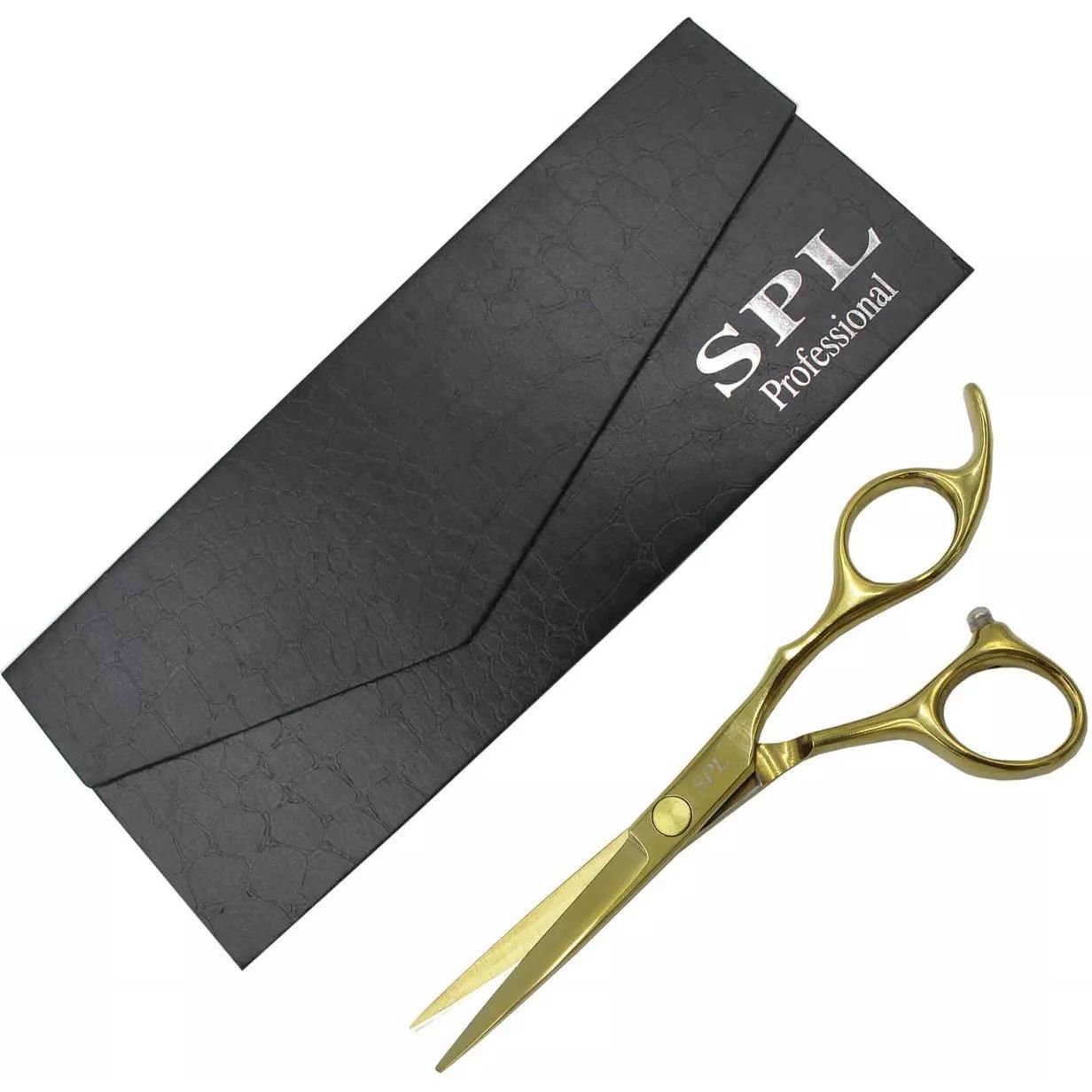 Ножиці перукарські SPL, 5.5 дюймів, жовті - фото 6