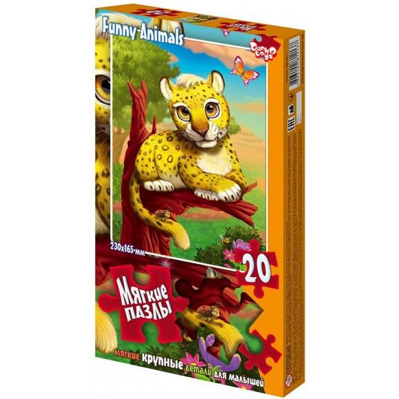 М'які пазли Леопард Danko Toys S20-09-11, 20 елементів - фото 1