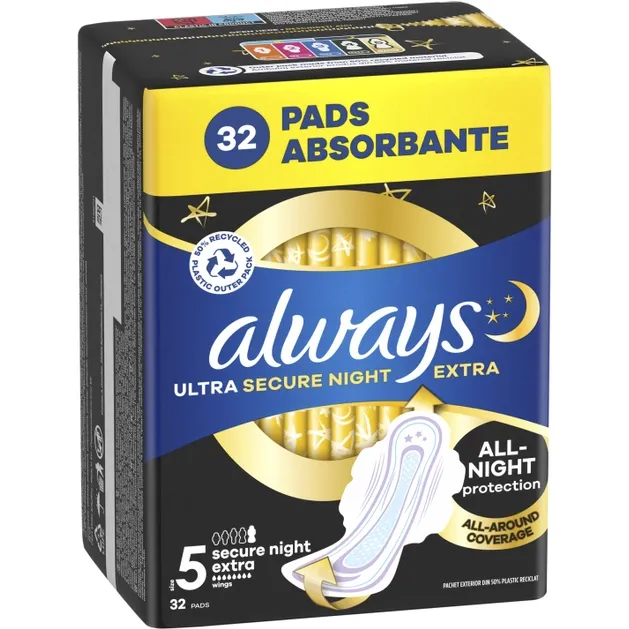 Гігієнічні прокладки Always Ultra Secure Night Extra (Розмір 5) 32 шт. - фото 2