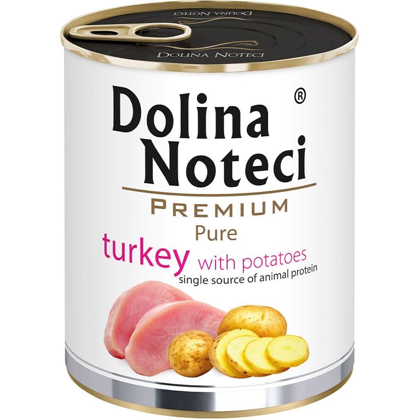 Влажный корм Dolina Noteci Premium Pure для собак склонных к аллергии, с индейкой и картофелем, 800 гр - фото 1