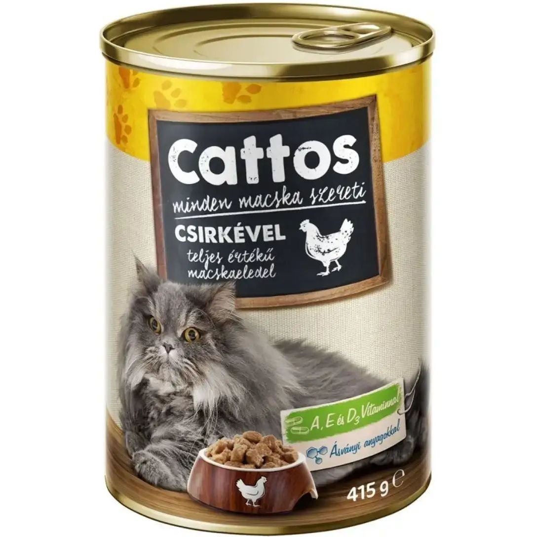 Вологий корм для котів Cattos Курка, 415 г - фото 1