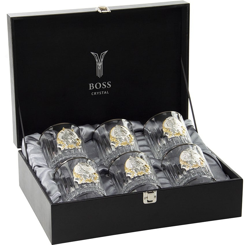 Набір кришталевих склянок Boss Crystal Келихи Лідер Платинум, 310 мл, 6 предметів (BCR6PL) - фото 1