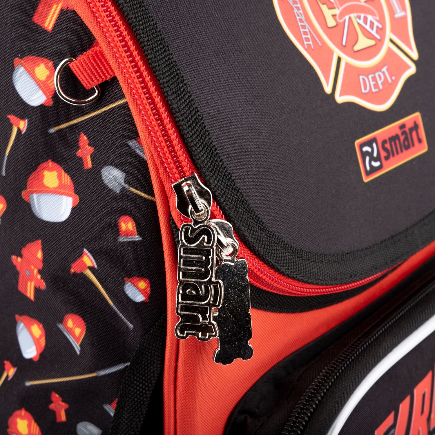 Рюкзак шкільний каркасний Smart PG-11 Fireman, черный с красным (559015) - фото 9