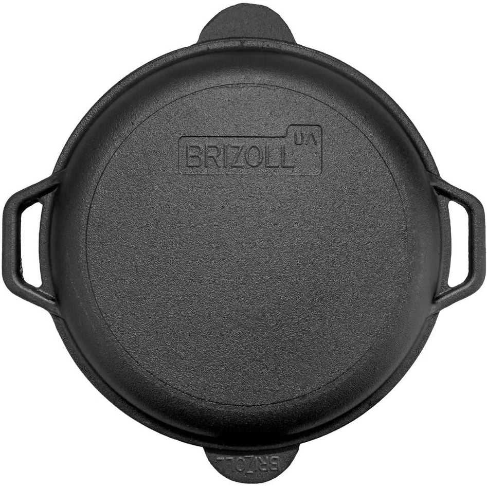 Cковорода Brizoll Monolith чавунна з кришкою-сковорідкою, 28х6 см (M2860U-2) - фото 4