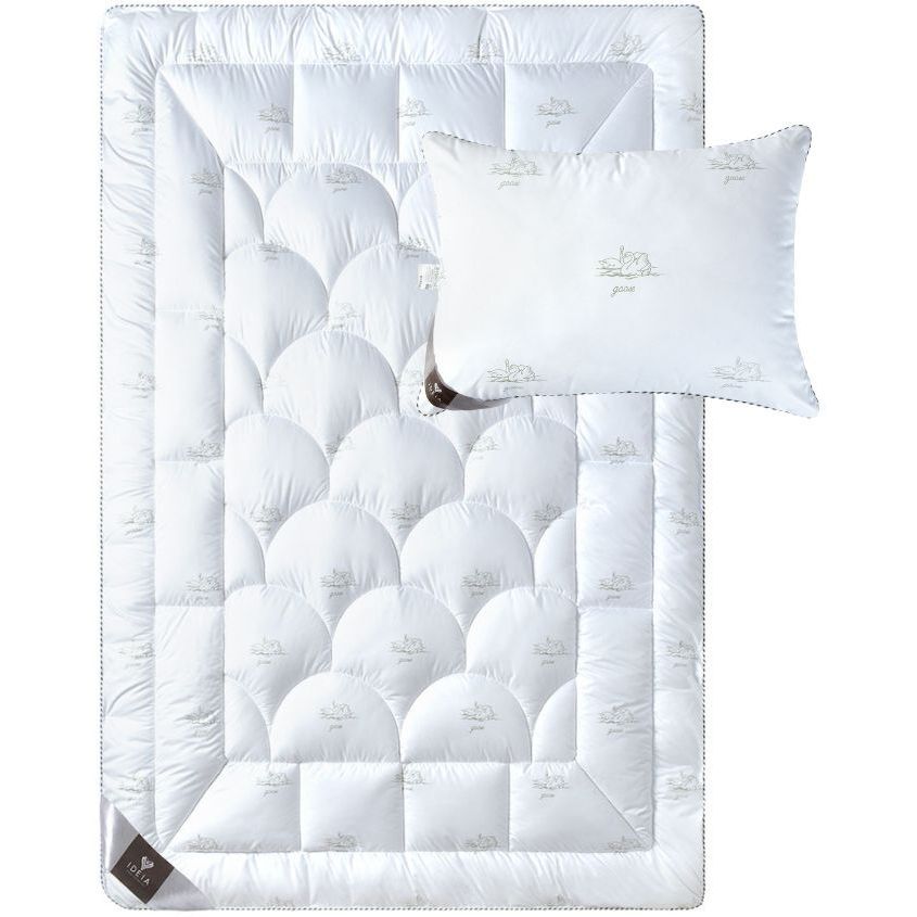 Набір Ideia Super Soft Classic: ковдра, 140х200 см + подушка, 50х70 см, білий (8000035234) - фото 1
