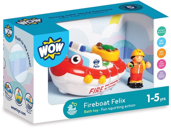 Іграшка для купання WOW Toys Fireboat Felix Пожежний катер Фелікса (01017) - фото 3