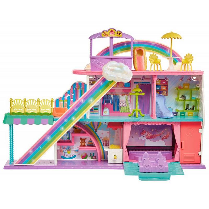 Игровой набор Polly Pocket Sweet Adventures Rainbow Радужный торговый центр (HHX78) - фото 1