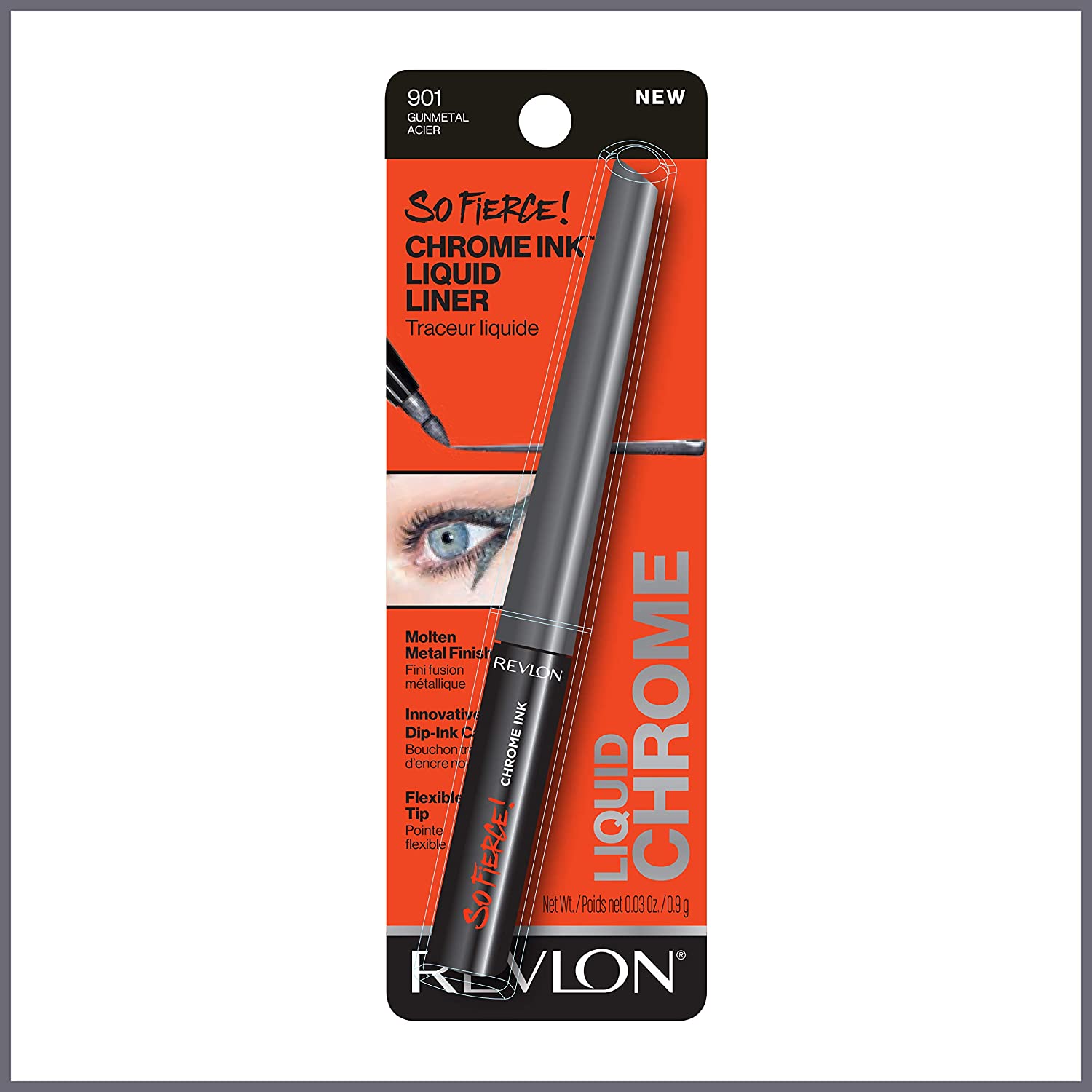 Підводка для очей Revlon So Fierce! Chrome Ink, відтінок 901 (Gunmetal), 0,9 г (592921) - фото 2