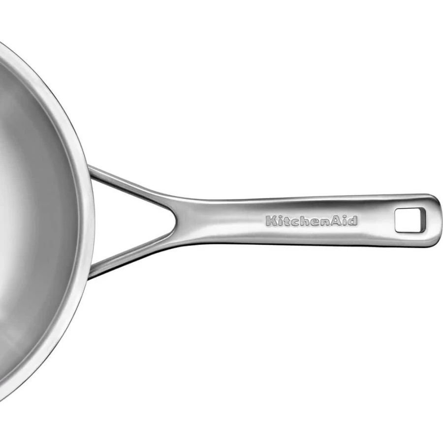 Сковорода вок с крышкой KitchenAid MSS 28 см 3.5 л (CC003254-001) - фото 4